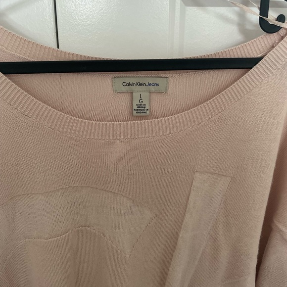 Light Pink Calvin Klein Logo Sweater - Picture 5 of 7